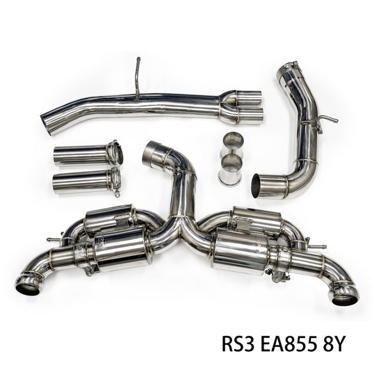 JDY Performance Racing Stainless Steel Catback Exhaust System - RS3 8V/TTRS 8S