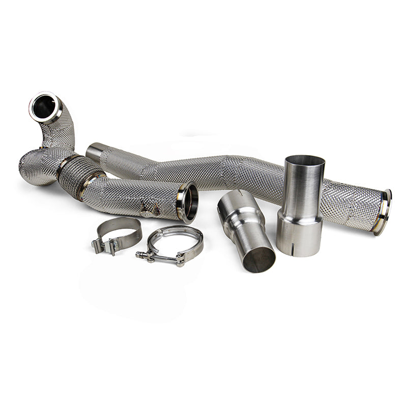 Load image into Gallery viewer, JDY 4" Catless Downpipe for 2.0TSI MQB Golf 7/7.5 GTI/R A3/S3 Leon
