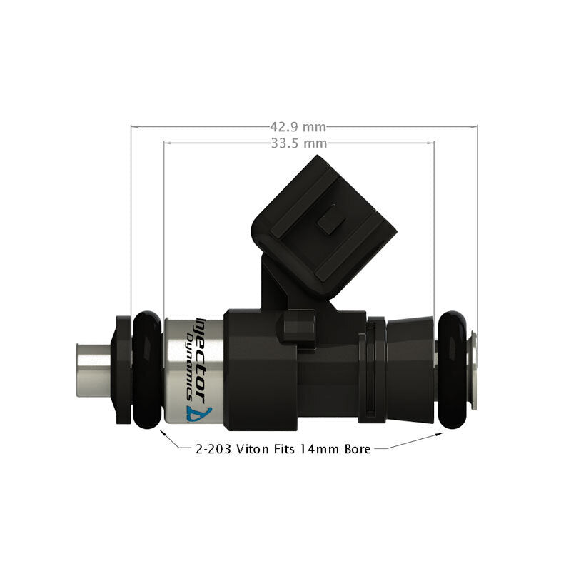 Load image into Gallery viewer, Injector Dynamics ID1300-XDS 34mm Injectors Set of 6 w/14mm Top &amp; 14mm Lower O-Ring
