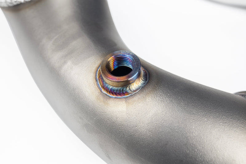 Load image into Gallery viewer, JDY 130mm Catted Downpipe MQB 2.0TSI MK7/7.5 R/GTI 8V/8V.5 S3 AWD/FWD
